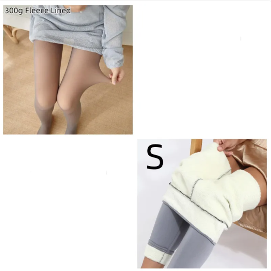 Fleece-Lined Sheer Tights