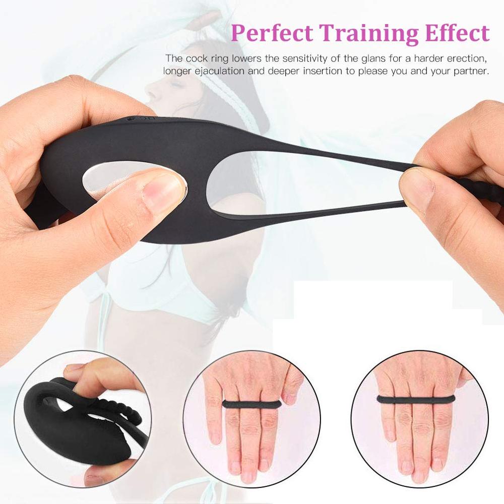 Vibrating Prostate Massager and Cock Ring for Couples