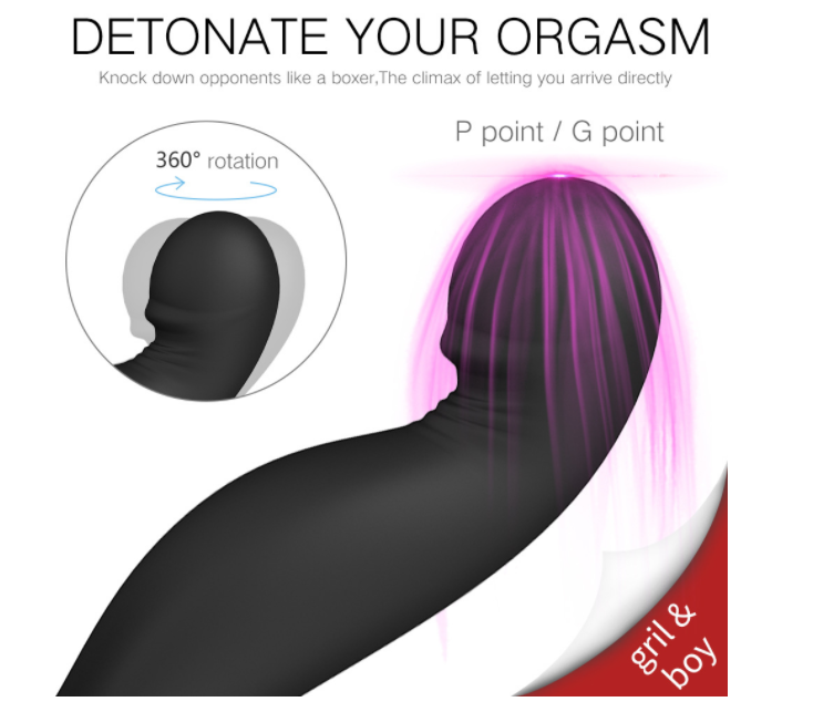 Remote Control Prostate Massager with Vibrating Plug