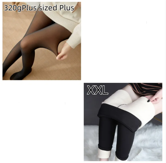 Fleece-Lined Sheer Tights