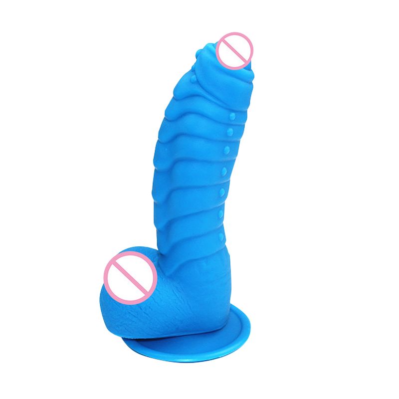 Colorful Dinosaur Scale Suction Silicone Adult Toy