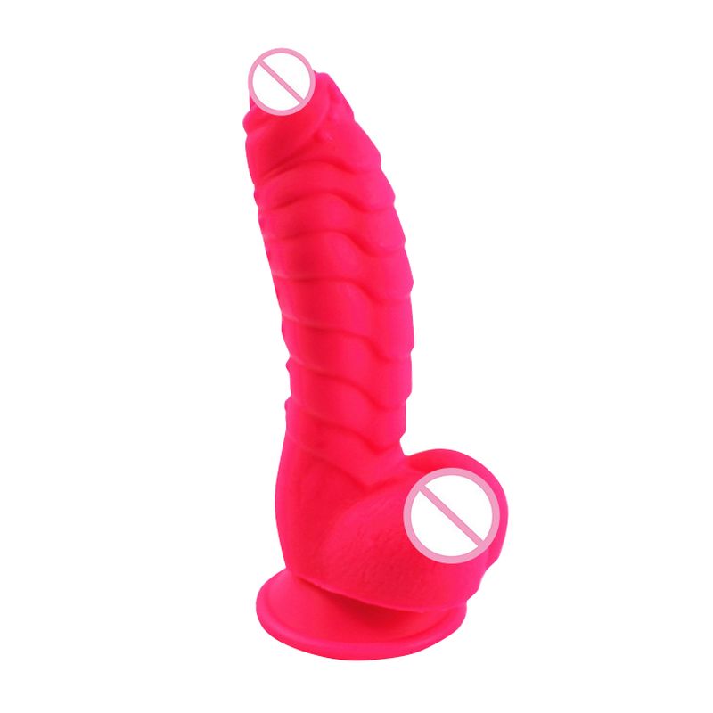 Colorful Dinosaur Scale Suction Silicone Adult Toy