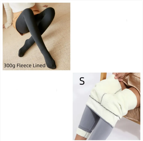 Fleece-Lined Sheer Tights