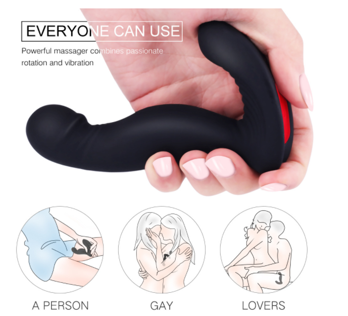 Remote Control Prostate Massager with Vibrating Plug
