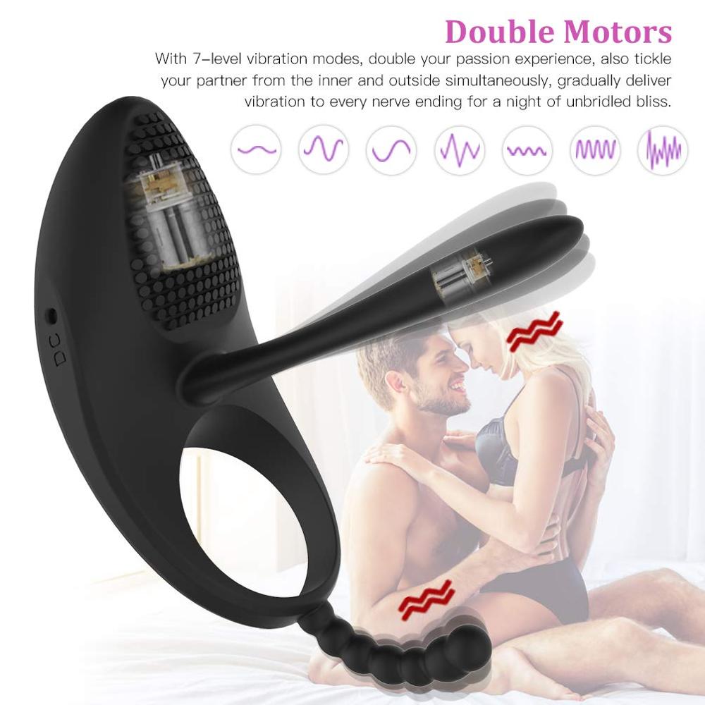 Vibrating Prostate Massager and Cock Ring for Couples
